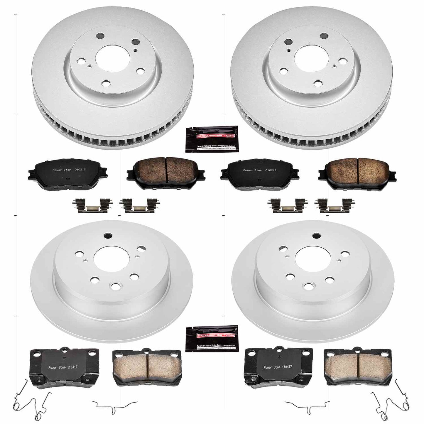 PowerStop Power Stop 09-13 Lexus IS250 Front & Rear Z17 Evolution Geomet Coated Brake Kit CRK4076