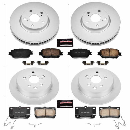 PowerStop Power Stop 09-13 Lexus IS250 Front & Rear Z17 Evolution Geomet Coated Brake Kit CRK4076