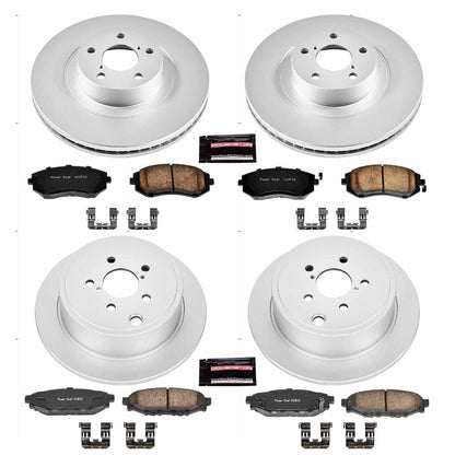 PowerStop Power Stop 09-10 Subaru Forester Front & Rear Z17 Evolution Geomet Coated Brake Kit CRK4077