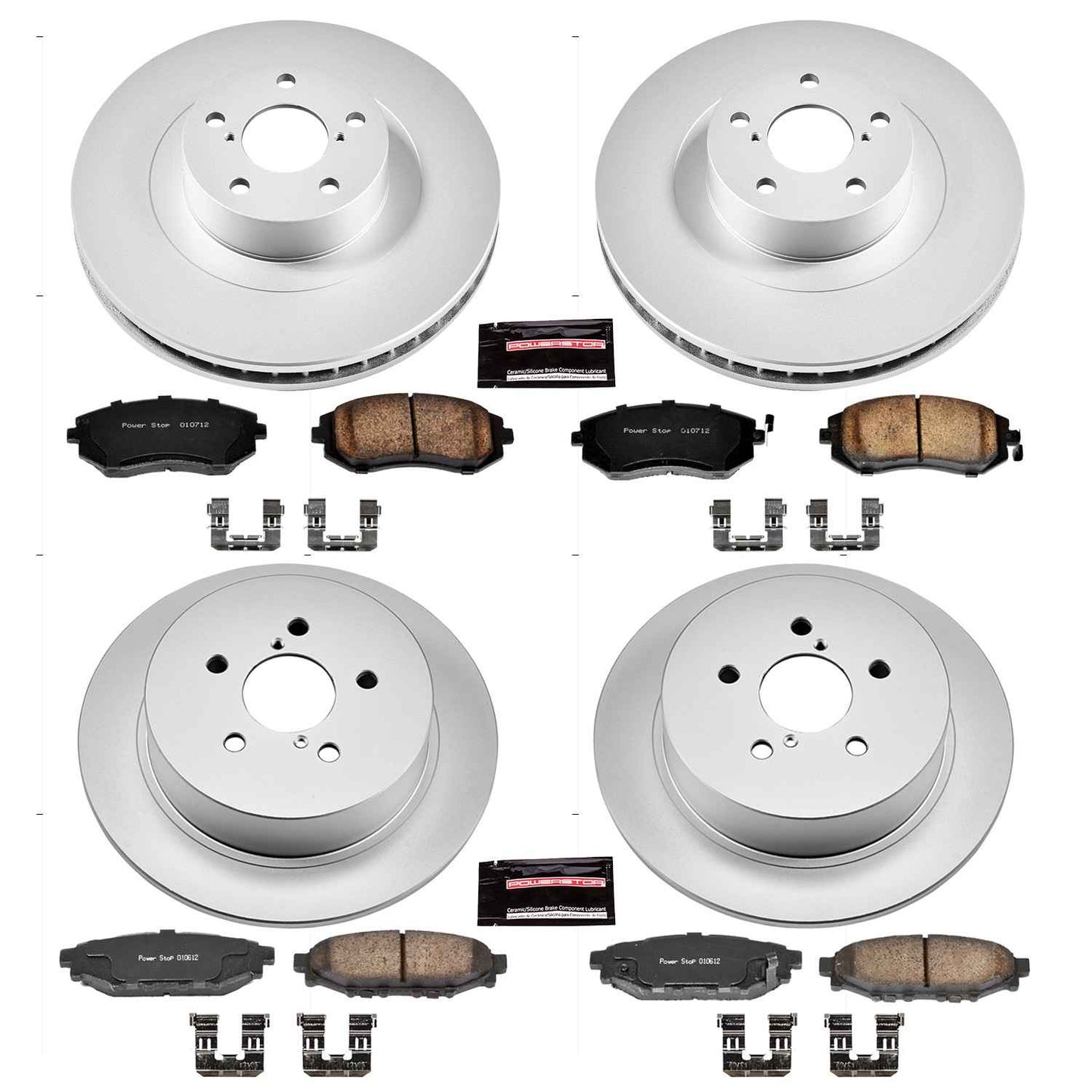 PowerStop Power Stop 2005 Subaru Legacy Front & Rear Z17 Evolution Geomet Coated Brake Kit CRK4081