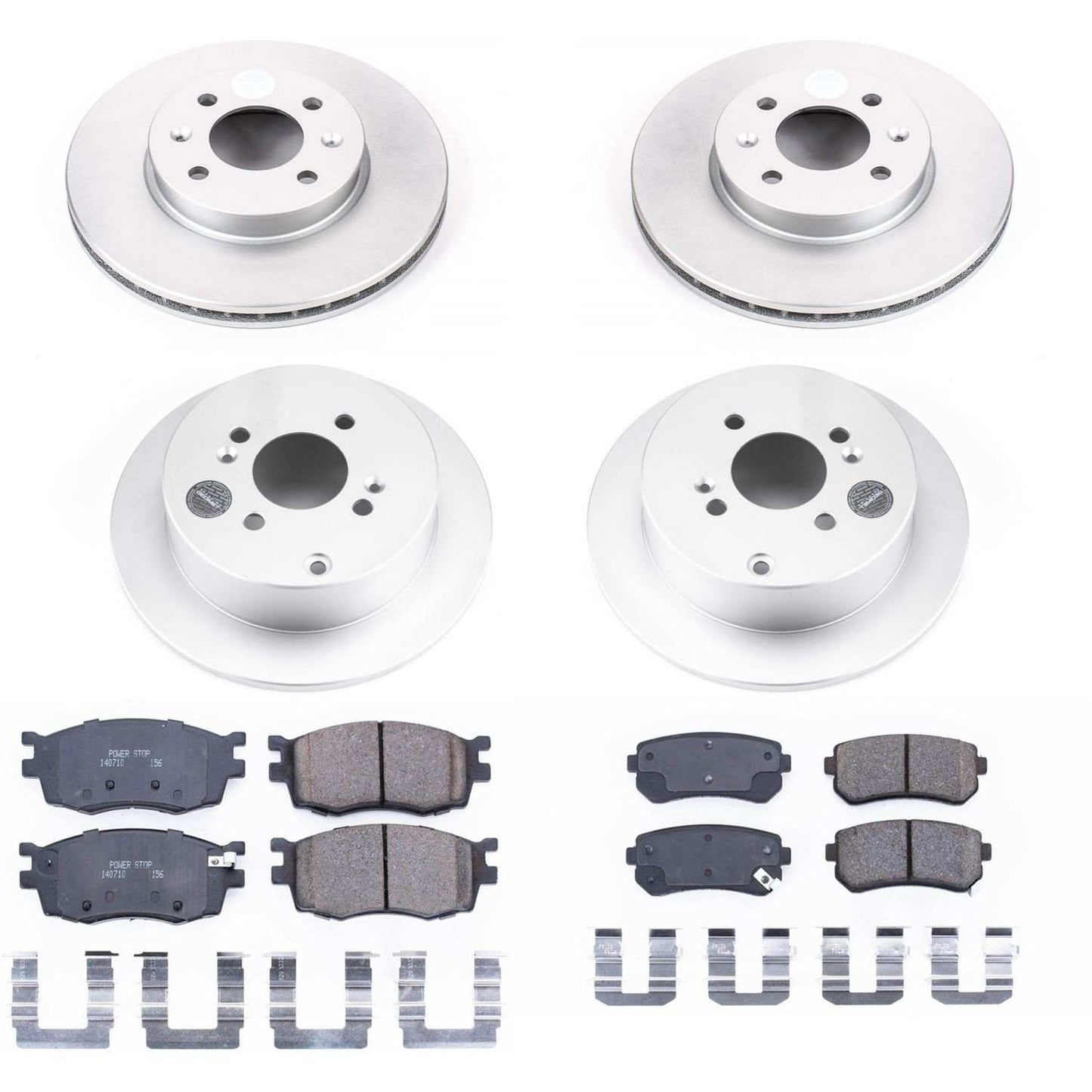 PowerStop Power Stop 06-07 Hyundai Accent Front & Rear Z17 Evolution Geomet Coated Brake Kit CRK4091