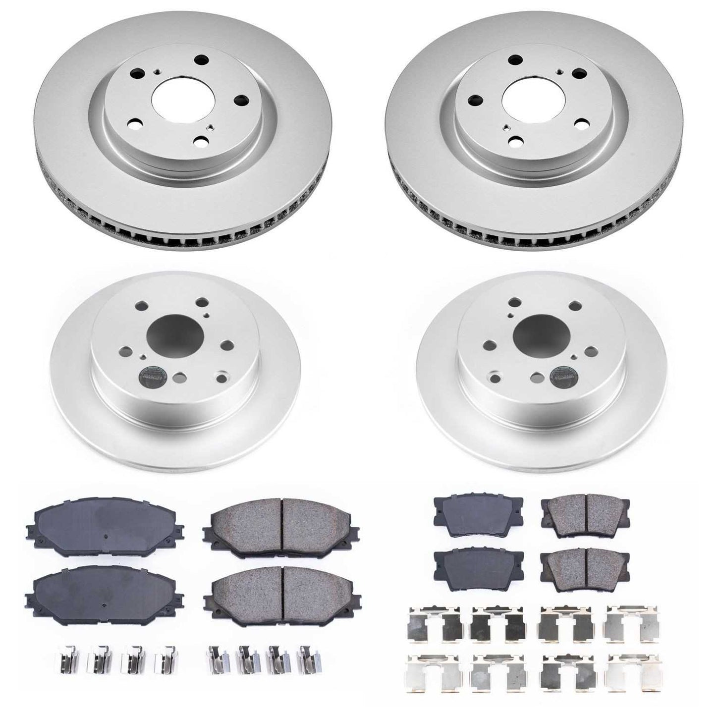 PowerStop Power Stop 09-10 Pontiac Vibe Front & Rear Z17 Evolution Geomet Coated Brake Kit CRK4099