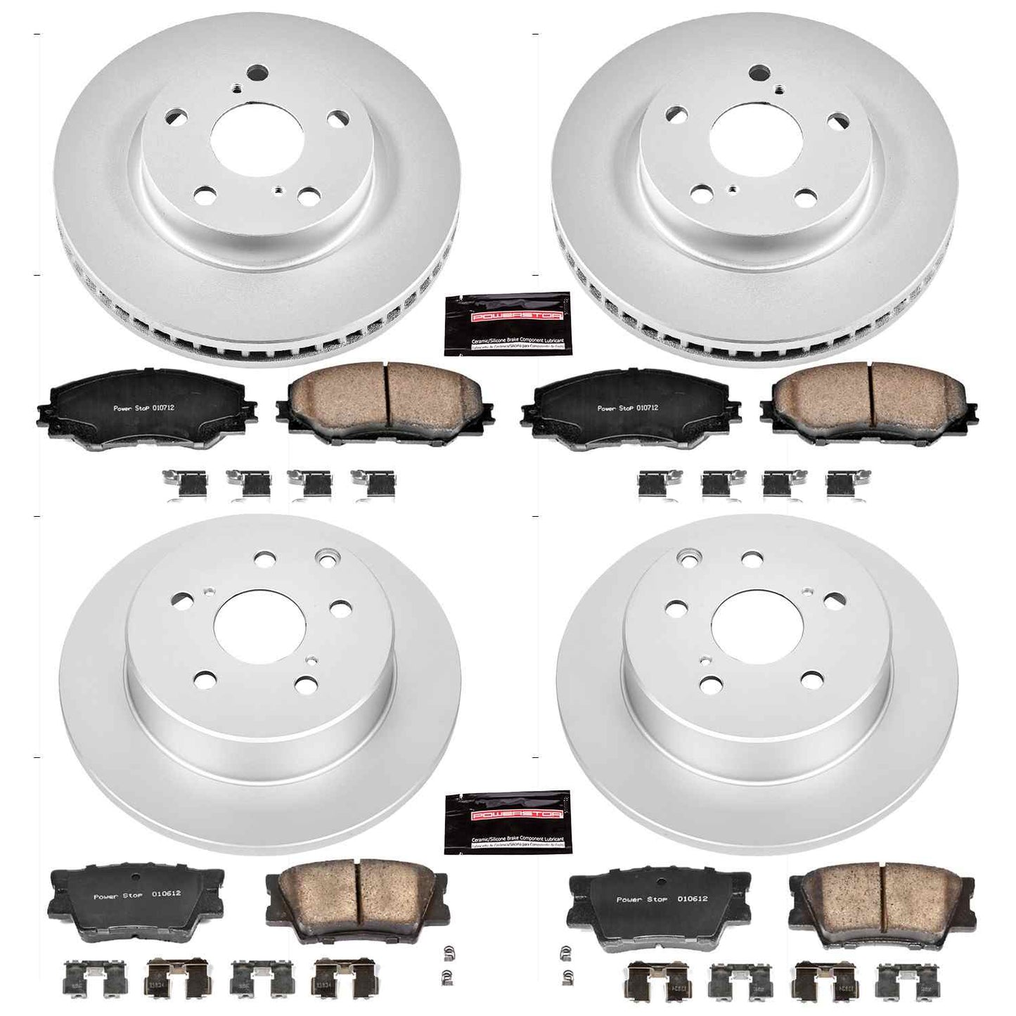 PowerStop Power Stop 10-12 Lexus HS250h Front & Rear Z17 Evolution Geomet Coated Brake Kit CRK4100