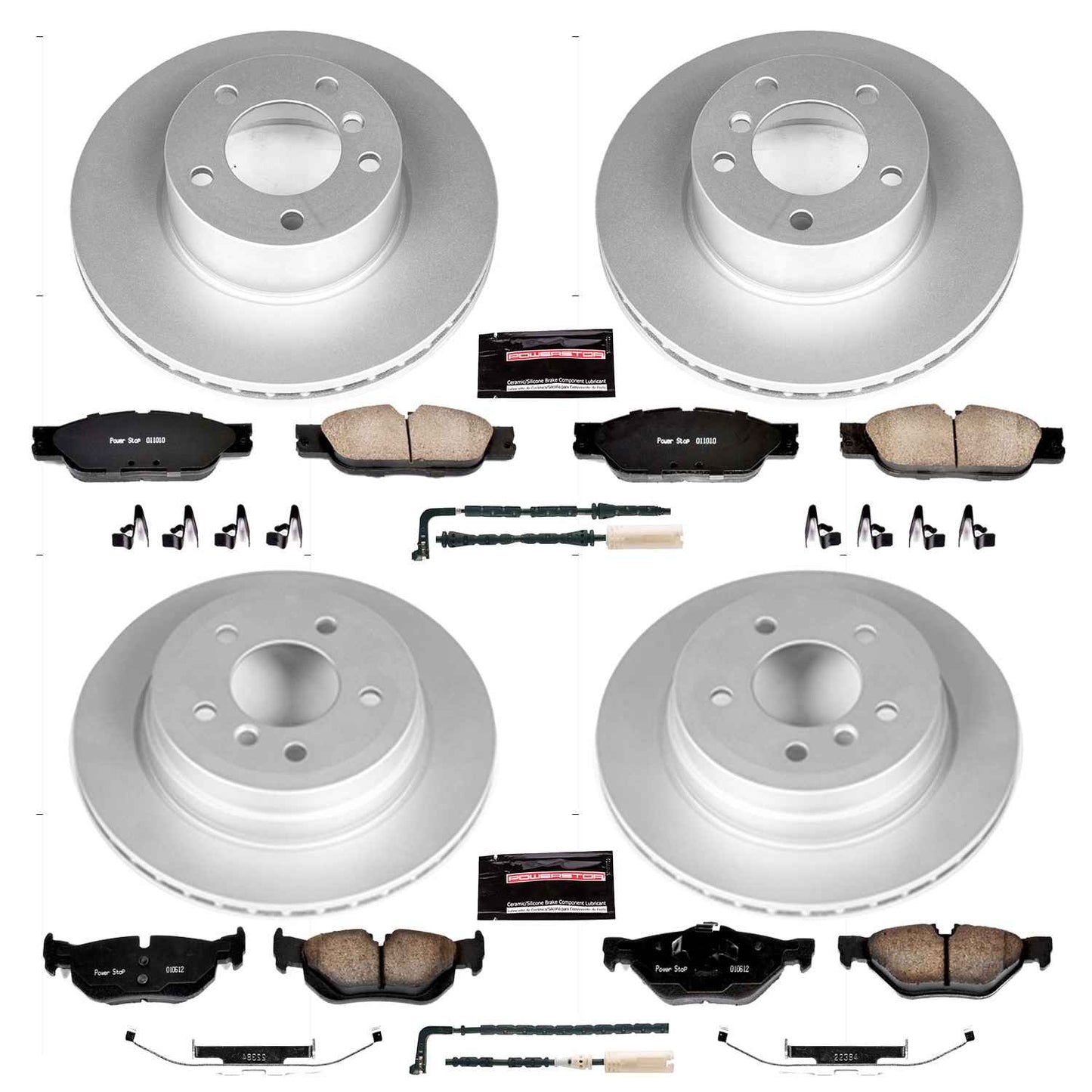 PowerStop Power Stop 2007 BMW 328i Front & Rear Z23 Evolution Sport Coated Brake Kit CRK4103