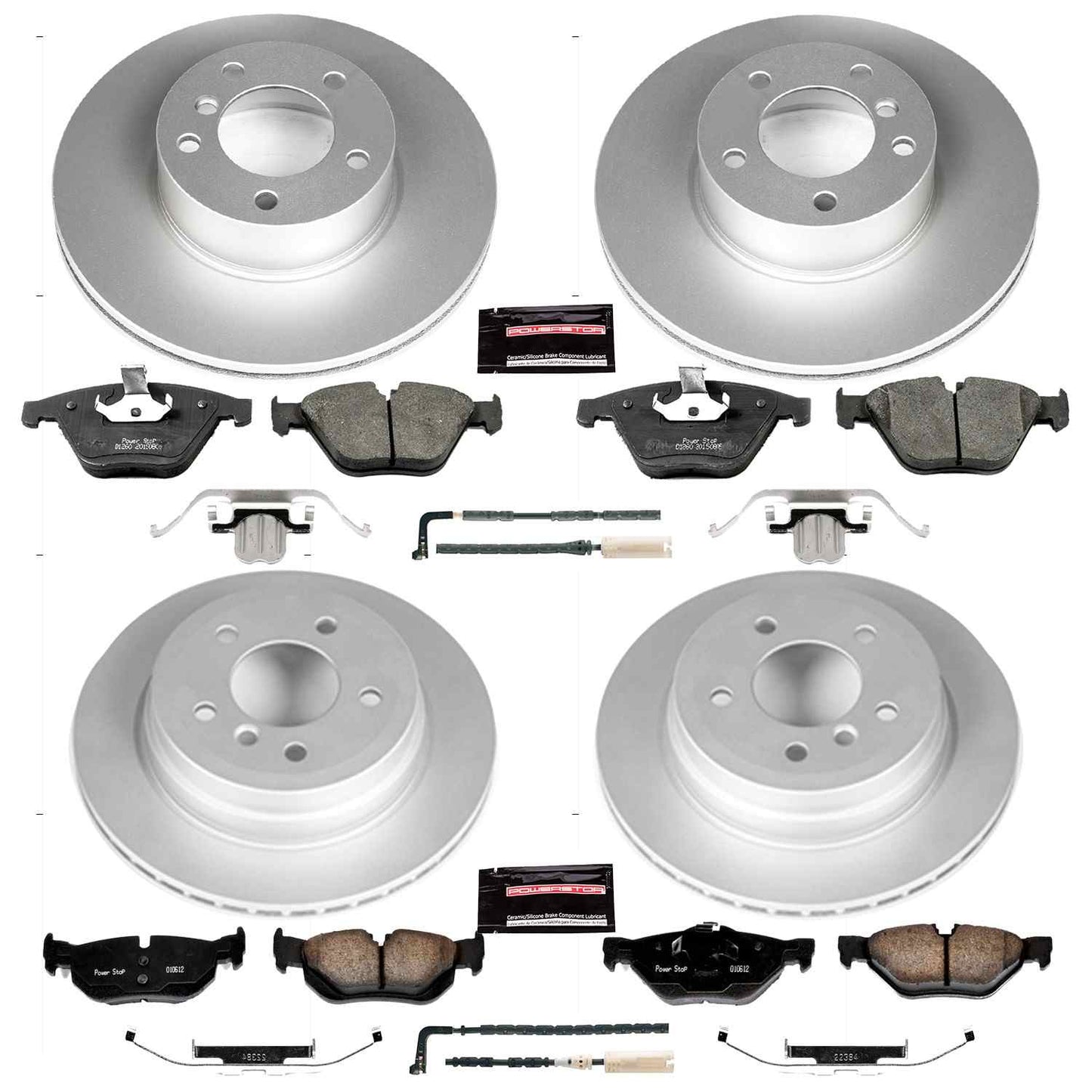 PowerStop Power Stop 09-10 BMW 328i xDrive Front & Rear Z23 Evolution Sport Coated Brake Kit CRK4105