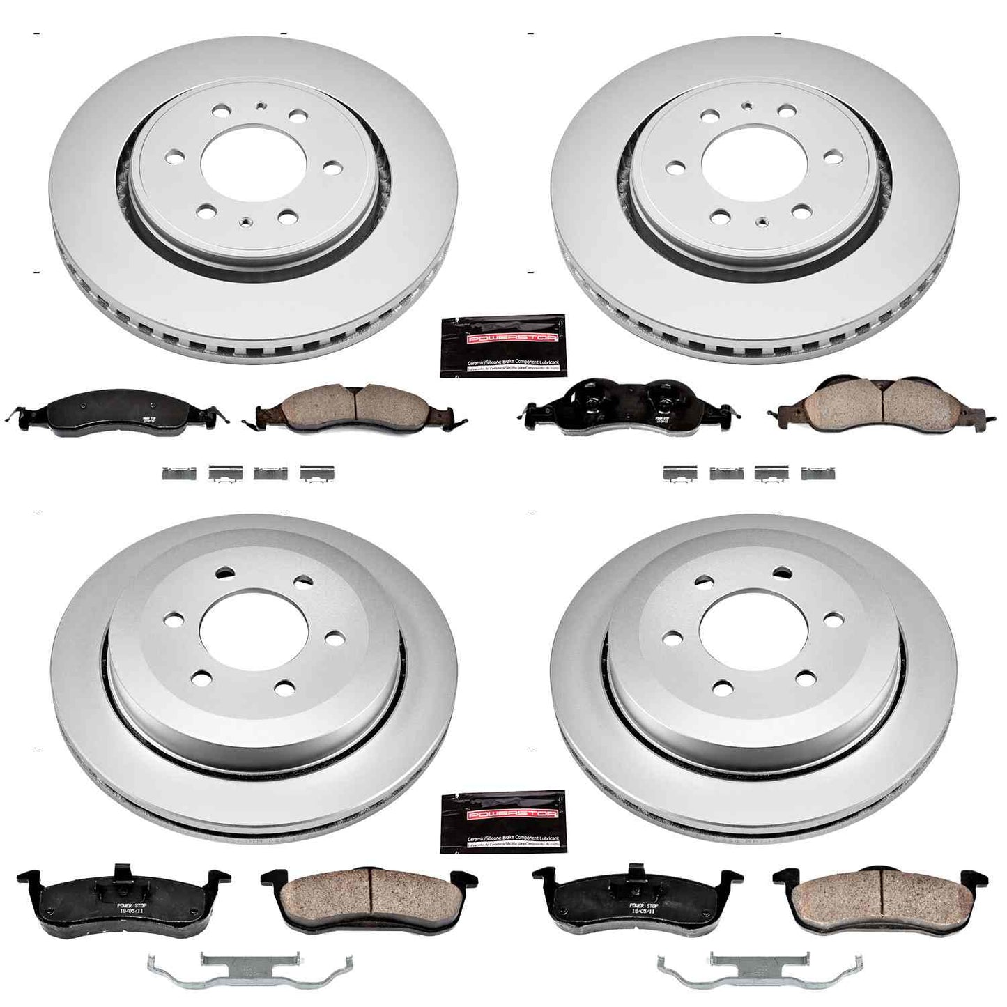 PowerStop Power Stop 07-09 Ford Expedition Front & Rear Z17 Evolution Geomet Coated Brake Kit CRK4109