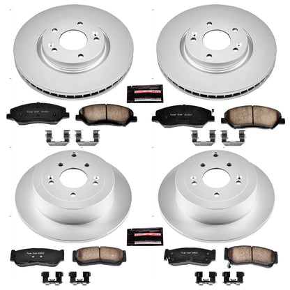 PowerStop Power Stop 07-09 Hyundai Santa Fe Front & Rear Z17 Evolution Geomet Coated Brake Kit CRK4116