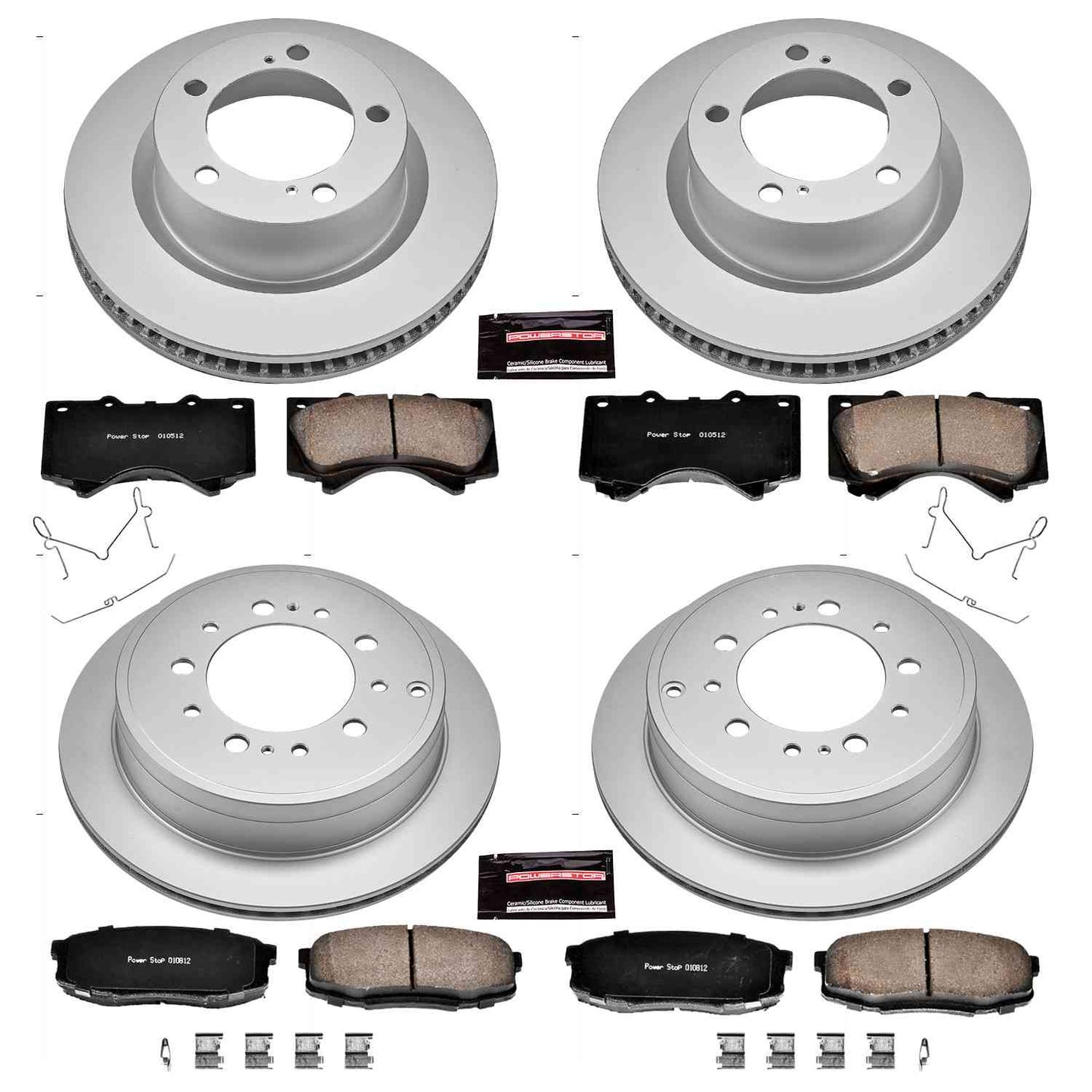 PowerStop Power Stop 08-11 Lexus LX570 Front & Rear Z17 Evolution Geomet Coated Brake Kit CRK4117