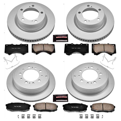 PowerStop Power Stop 08-11 Lexus LX570 Front & Rear Z17 Evolution Geomet Coated Brake Kit CRK4117