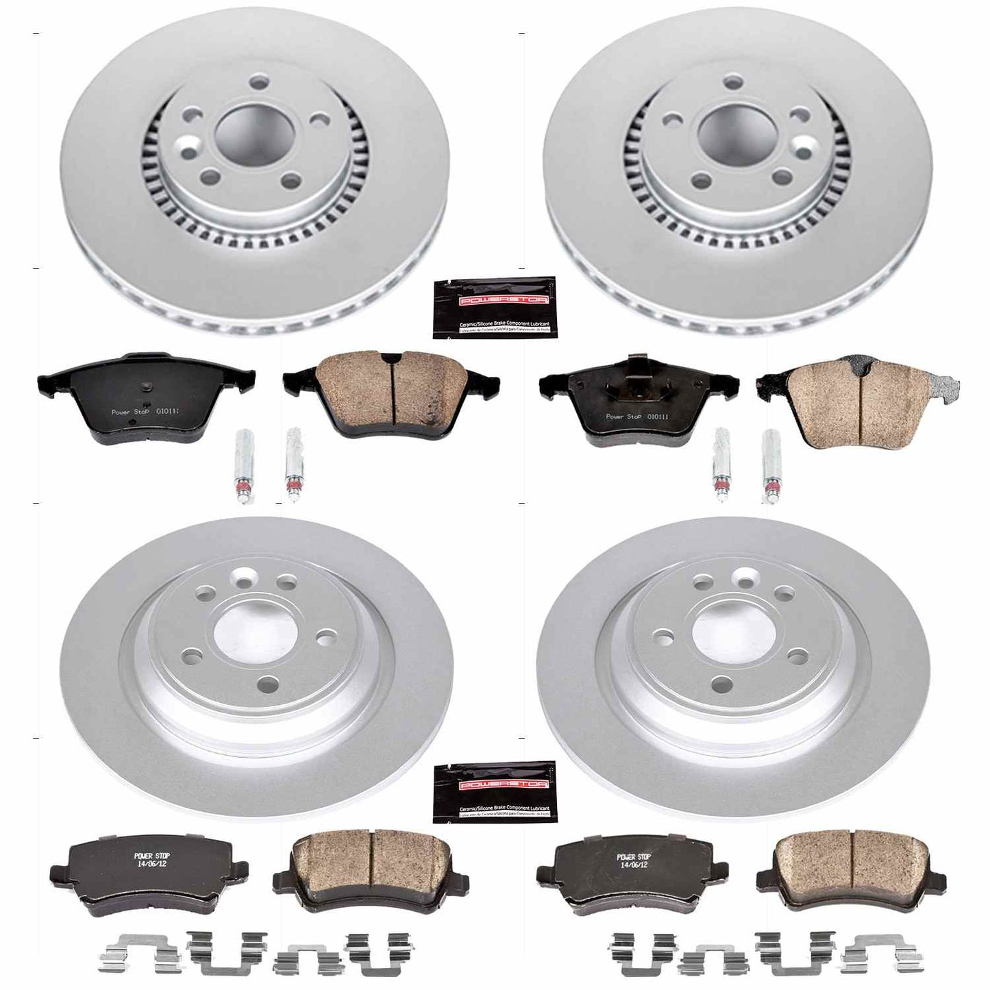 PowerStop Power Stop 17-18 Volvo S60 Front & Rear Z23 Evolution Sport Coated Brake Kit CRK4121