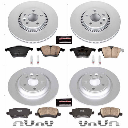 PowerStop Power Stop 17-18 Volvo S60 Front & Rear Z23 Evolution Sport Coated Brake Kit CRK4121