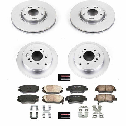 PowerStop Power Stop 07-09 Kia Amanti Front & Rear Z17 Evolution Geomet Coated Brake Kit CRK4127