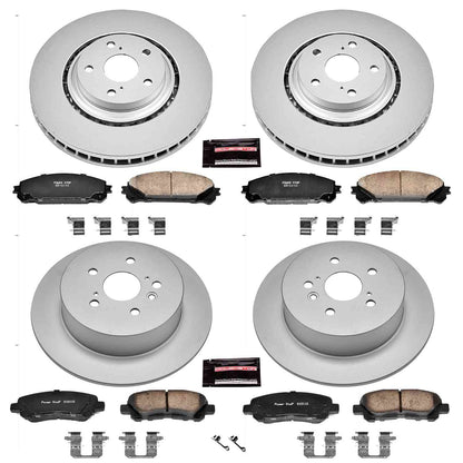 PowerStop Power Stop 08-13 Toyota Highlander Front & Rear Z17 Evolution Geomet Coated Brake Kit CRK4129