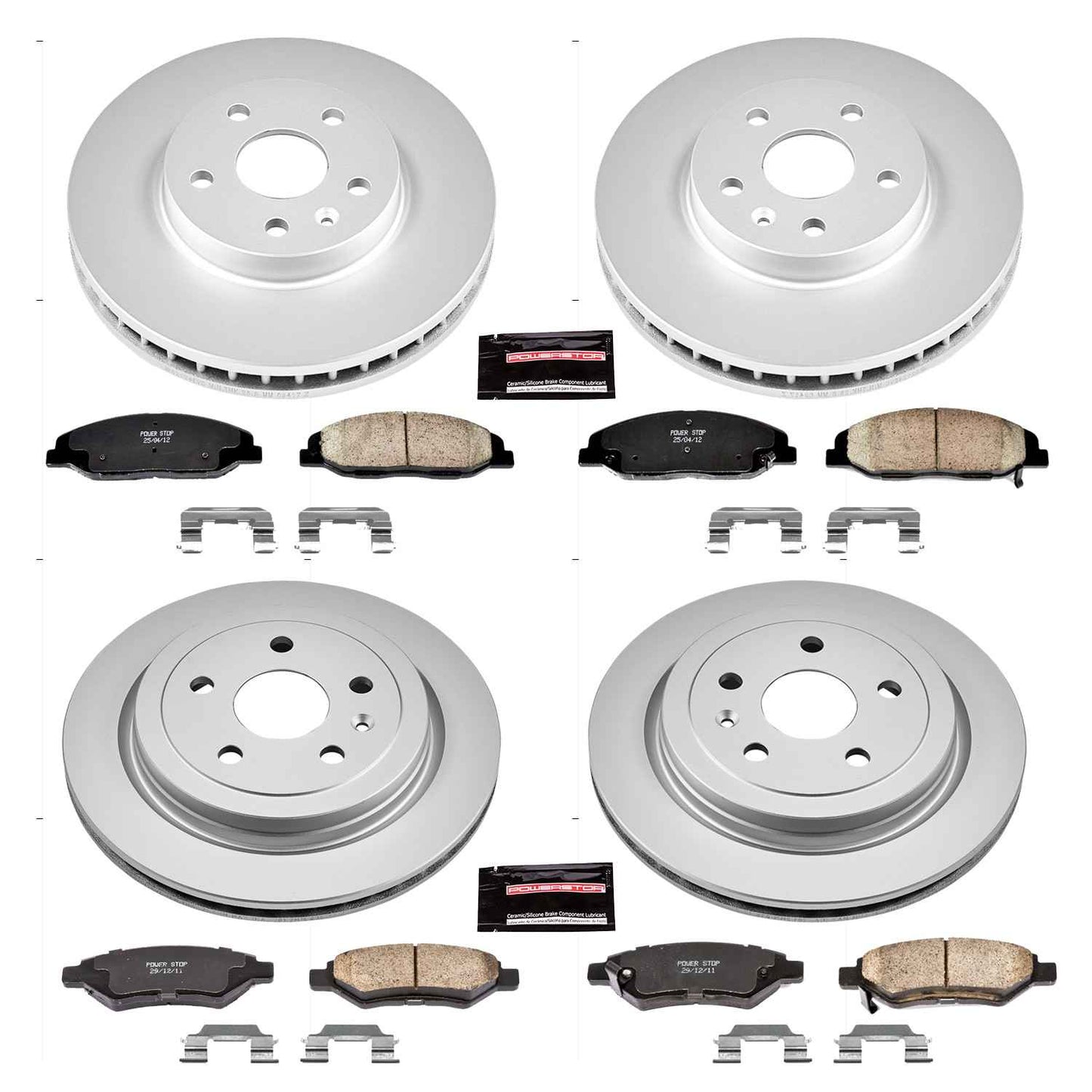 PowerStop Power Stop 08-14 Cadillac CTS Front & Rear Z17 Evolution Geomet Coated Brake Kit CRK4134