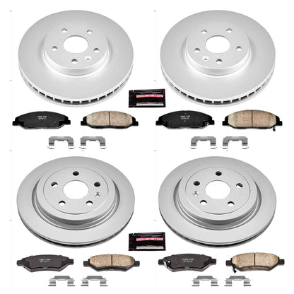 PowerStop Power Stop 08-14 Cadillac CTS Front & Rear Z17 Evolution Geomet Coated Brake Kit CRK4134