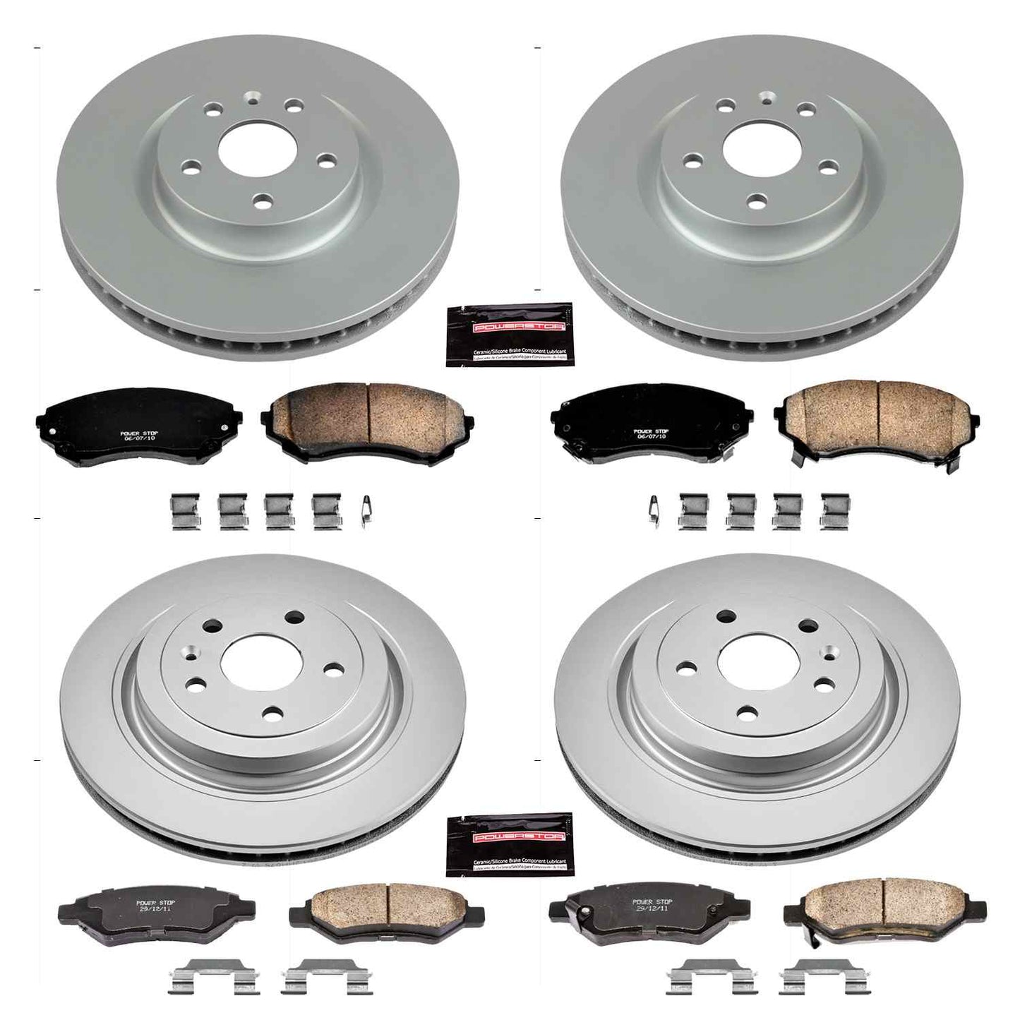 PowerStop Power Stop 08-14 Cadillac CTS Front & Rear Z17 Evolution Geomet Coated Brake Kit CRK4135