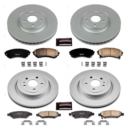 PowerStop Power Stop 08-14 Cadillac CTS Front & Rear Z17 Evolution Geomet Coated Brake Kit CRK4135