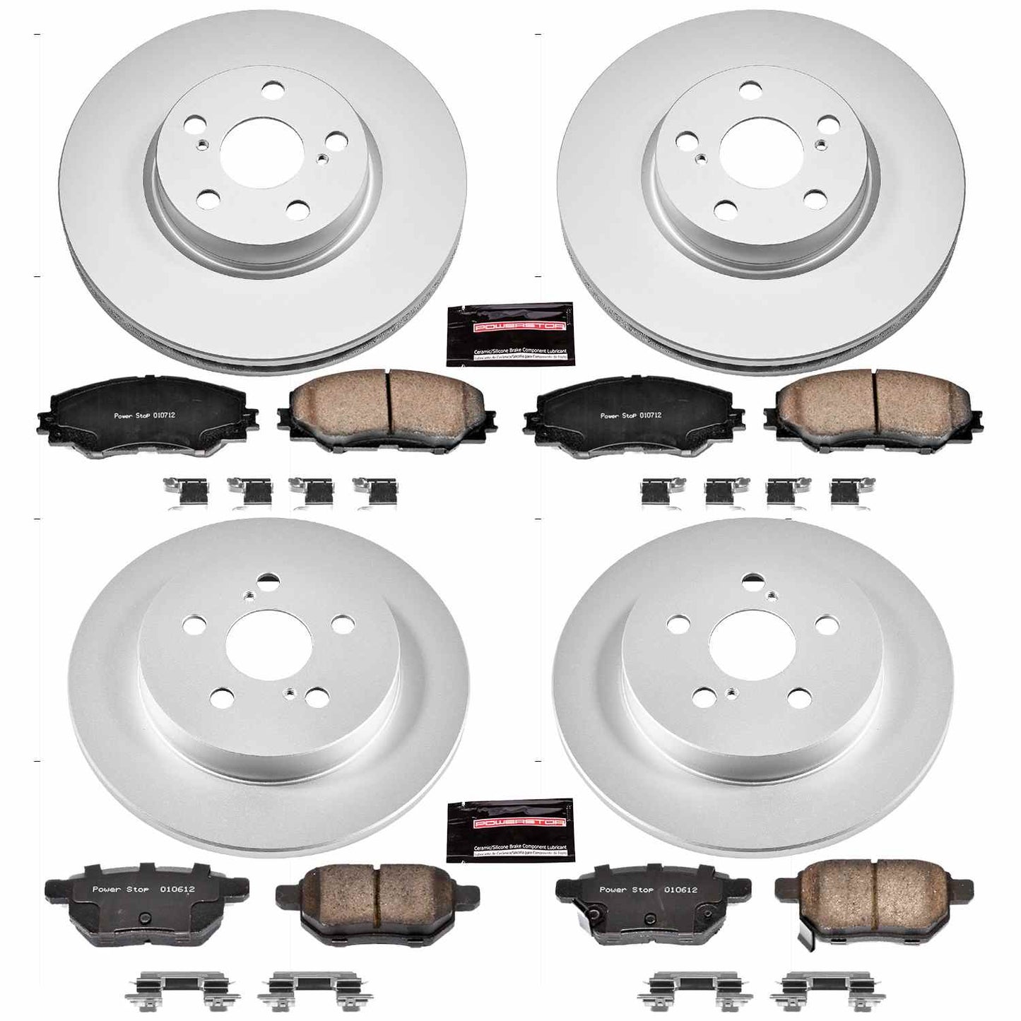 PowerStop Power Stop 09-10 Pontiac Vibe Front & Rear Z17 Evolution Geomet Coated Brake Kit CRK4140