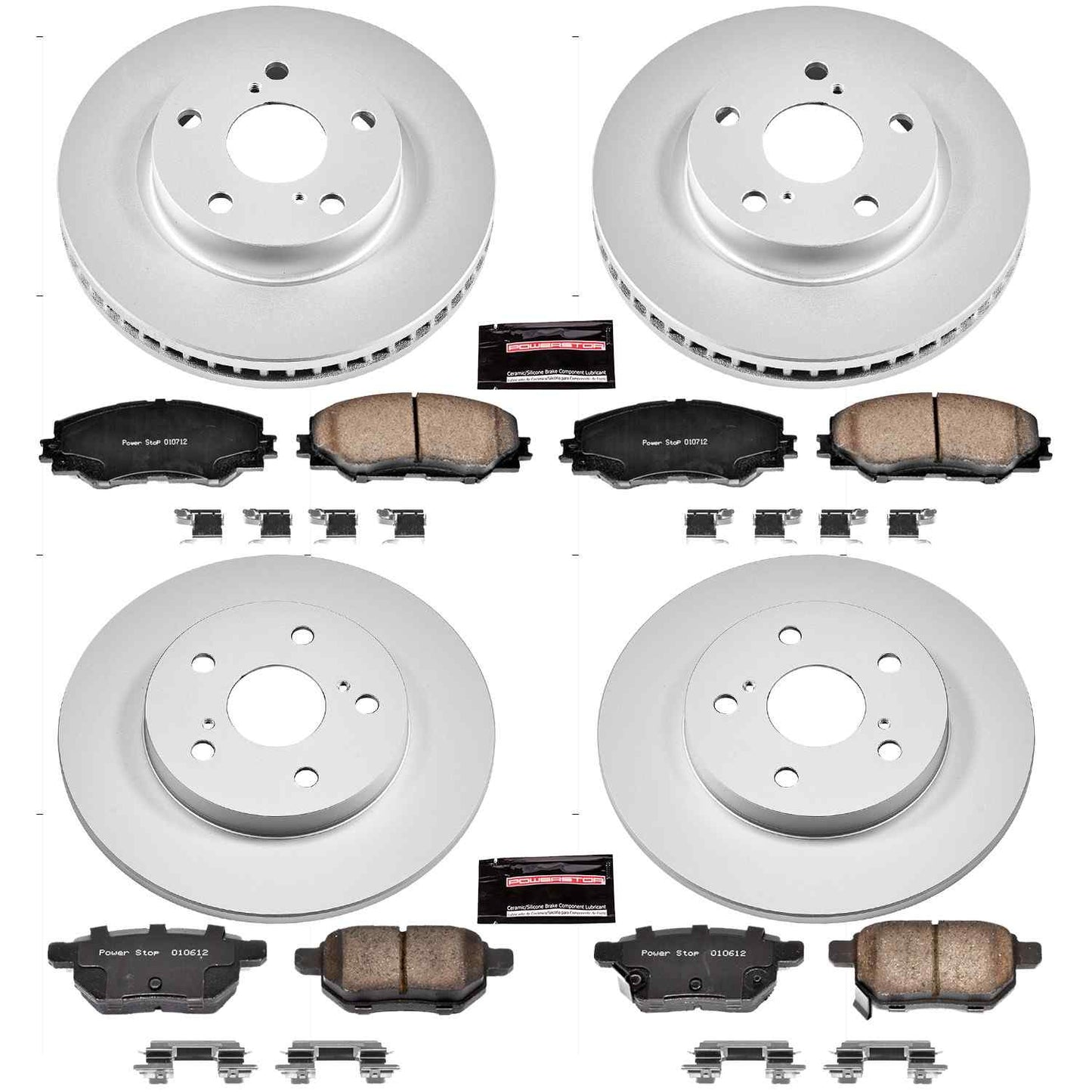 PowerStop Power Stop 08-15 Scion xB Front & Rear Z17 Evolution Geomet Coated Brake Kit CRK4141
