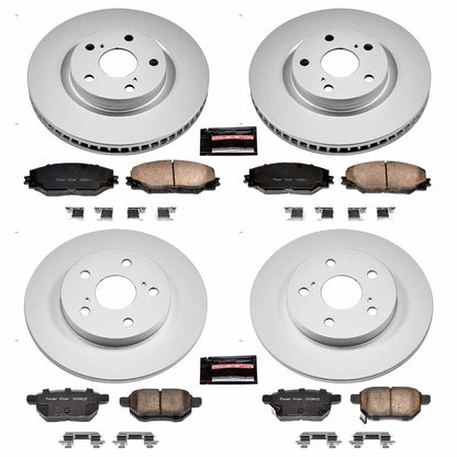 PowerStop Power Stop 09-10 Pontiac Vibe Front & Rear Z17 Evolution Geomet Coated Brake Kit CRK4142