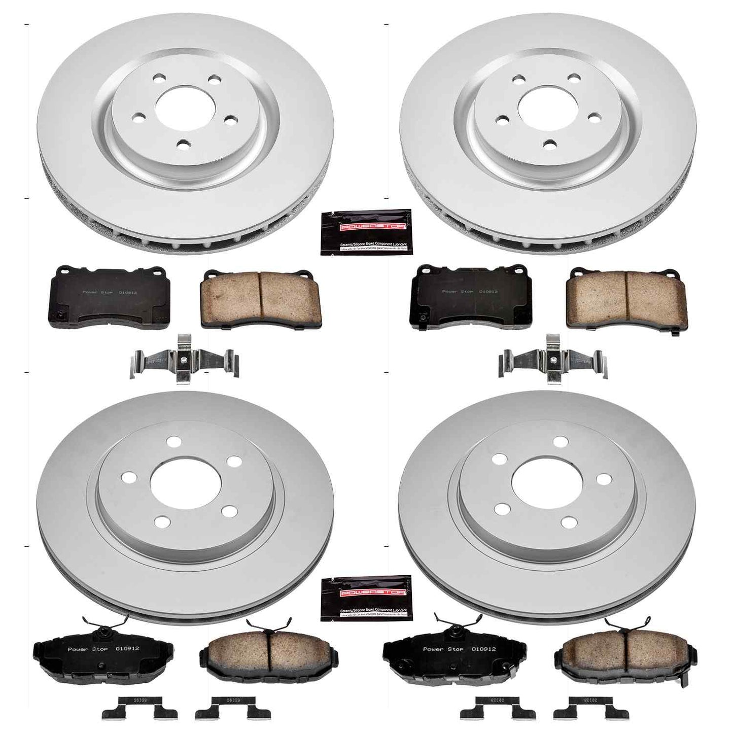 PowerStop Power Stop 11-14 Ford Mustang Front & Rear Z17 Evolution Geomet Coated Brake Kit CRK4148
