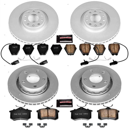 PowerStop Power Stop 02-04 Audi S6 Front & Rear Z23 Evolution Sport Coated Brake Kit CRK4192