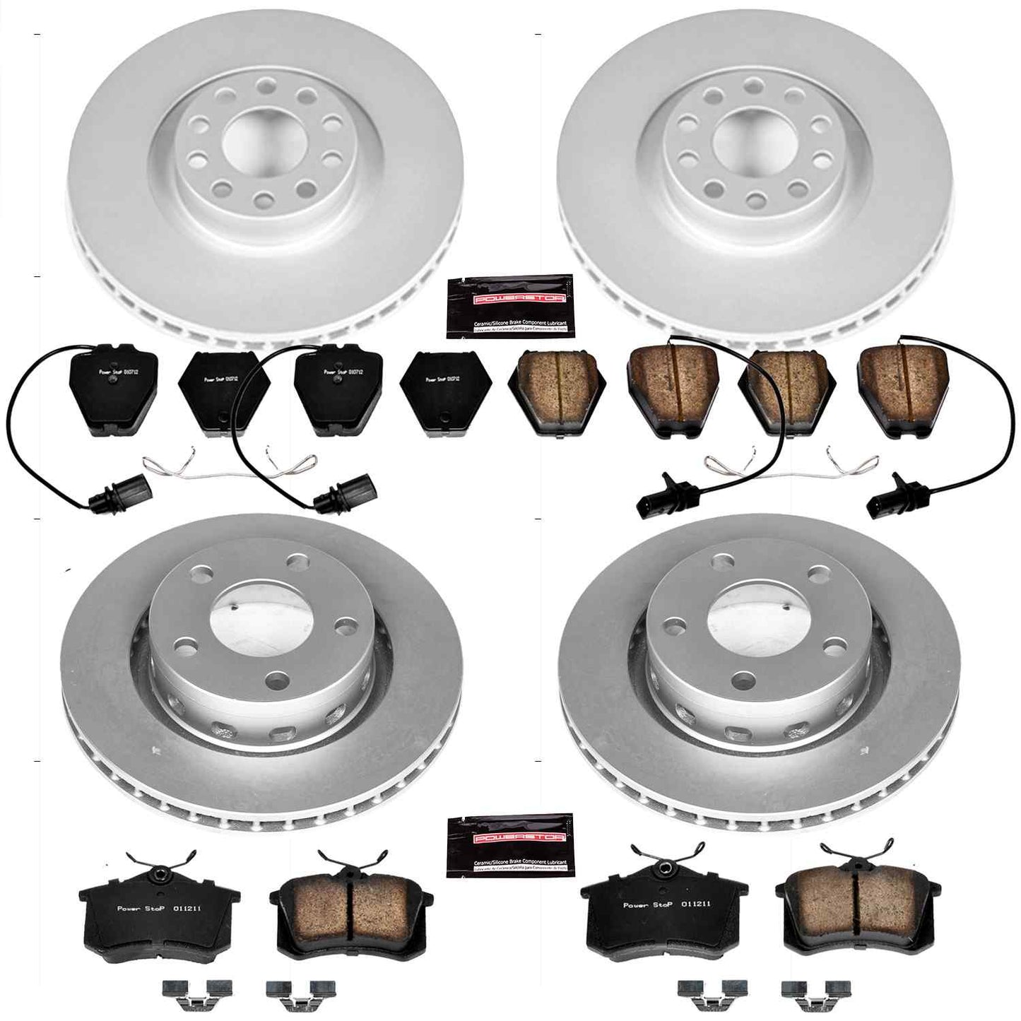 PowerStop Power Stop 00-04 Audi A6 Quattro Front & Rear Z23 Evolution Sport Coated Brake Kit CRK4204