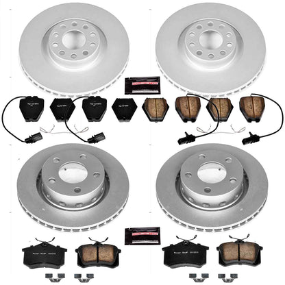 PowerStop Power Stop 00-04 Audi A6 Quattro Front & Rear Z23 Evolution Sport Coated Brake Kit CRK4204