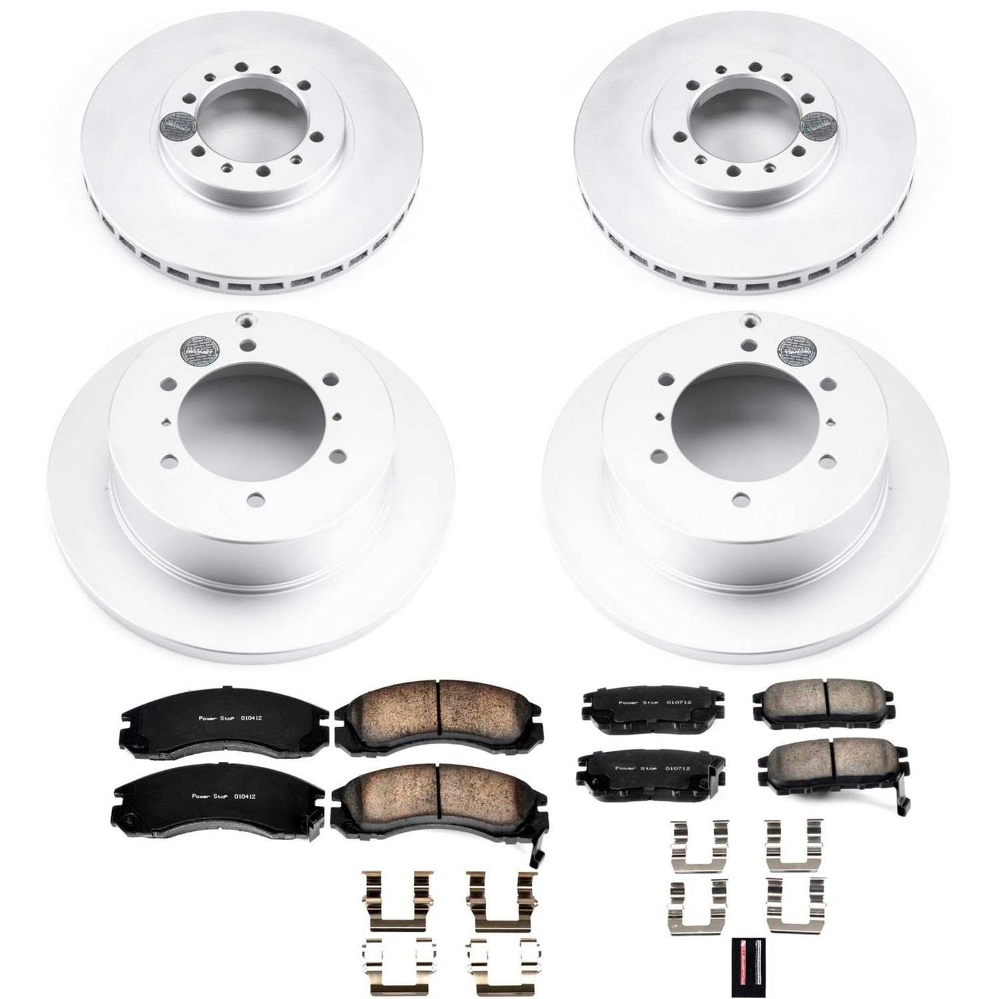 PowerStop Power Stop 91-96 Mitsubishi Montero Front & Rear Z17 Evolution Geomet Coated Brake Kit CRK4305
