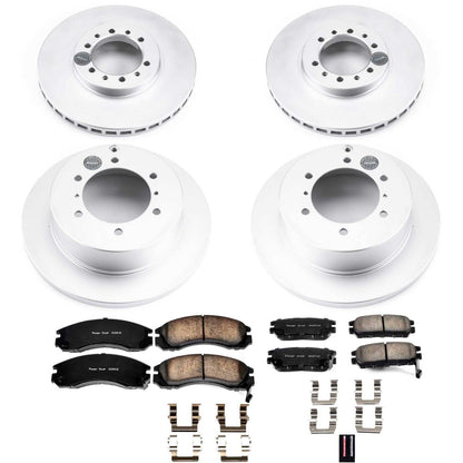 PowerStop Power Stop 91-96 Mitsubishi Montero Front & Rear Z17 Evolution Geomet Coated Brake Kit CRK4305