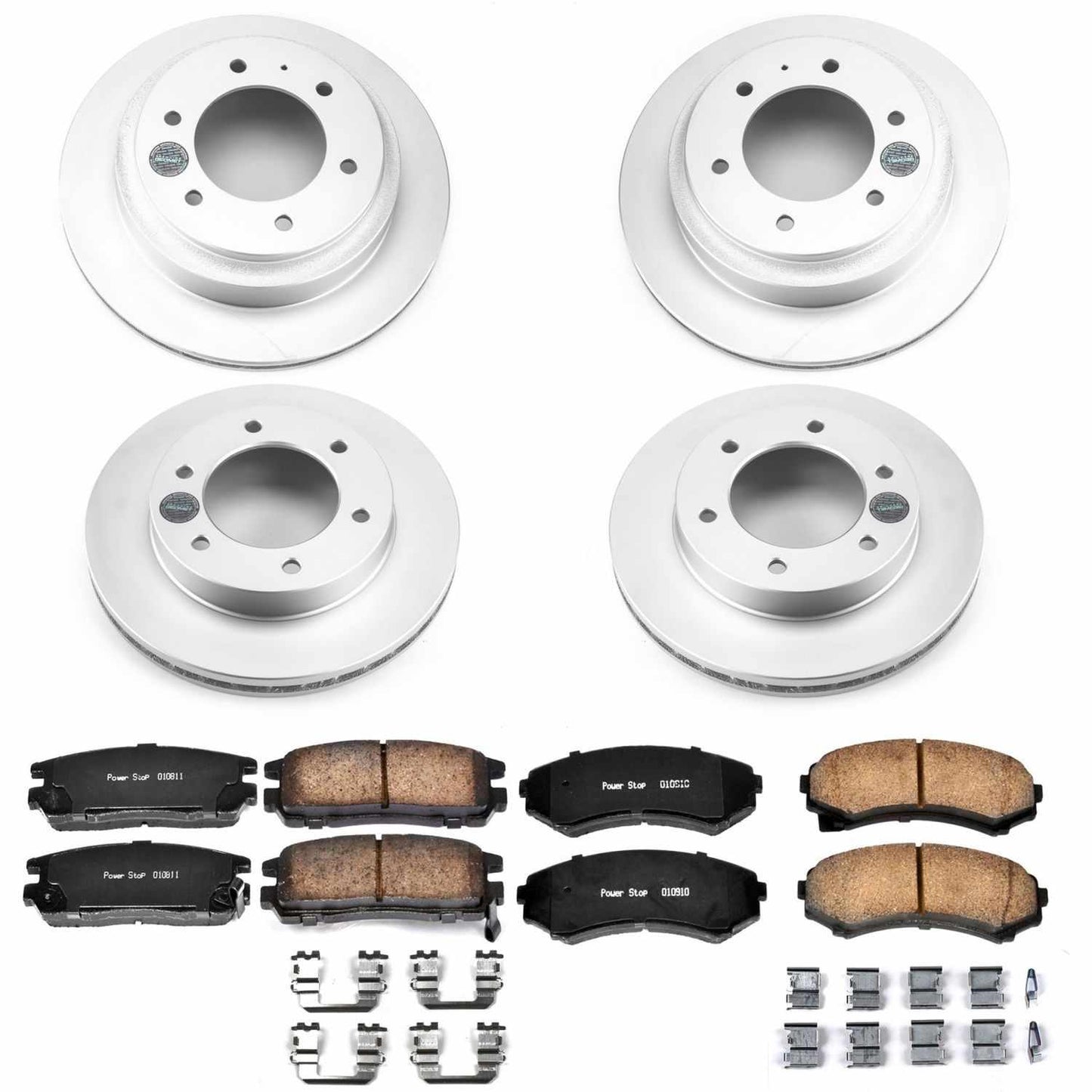 PowerStop Power Stop 2002 Honda Passport Front & Rear Z17 Evolution Geomet Coated Brake Kit CRK4311