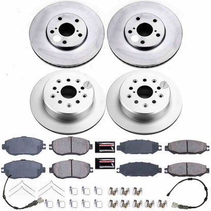 PowerStop Power Stop 93-94 Lexus LS400 Front & Rear Z17 Evolution Geomet Coated Brake Kit CRK4335
