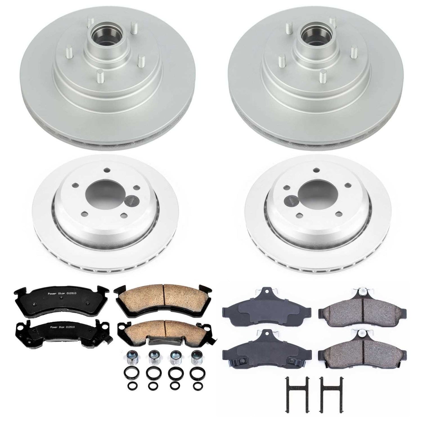 PowerStop Power Stop 94-96 Chevrolet Impala Front & Rear Z17 Evolution Geomet Coated Brake Kit CRK4338