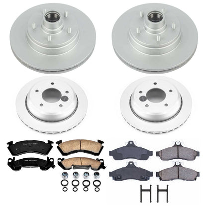 PowerStop Power Stop 94-96 Chevrolet Impala Front & Rear Z17 Evolution Geomet Coated Brake Kit CRK4338