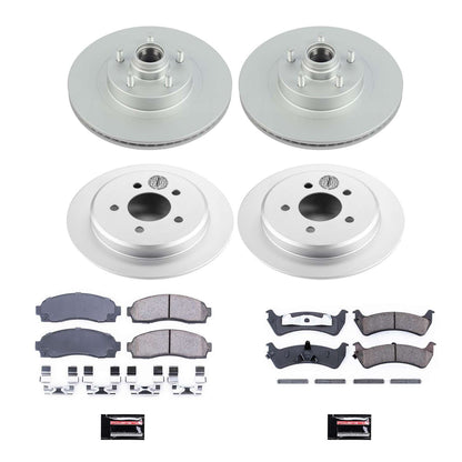 PowerStop Power Stop 01-02 Ford Explorer Sport Front & Rear Z17 Evolution Geomet Coated Brake Kit CRK4356