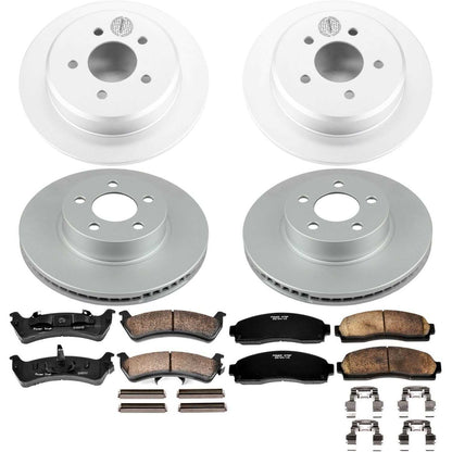 PowerStop Power Stop 01-02 Ford Explorer Sport Front & Rear Z17 Evolution Geomet Coated Brake Kit CRK4357