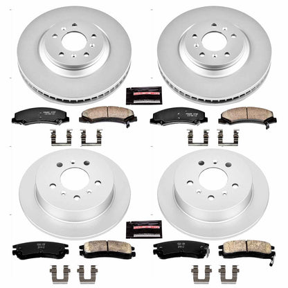 PowerStop Power Stop 08-09 Buick Allure Front & Rear Z17 Evolution Geomet Coated Brake Kit CRK4377
