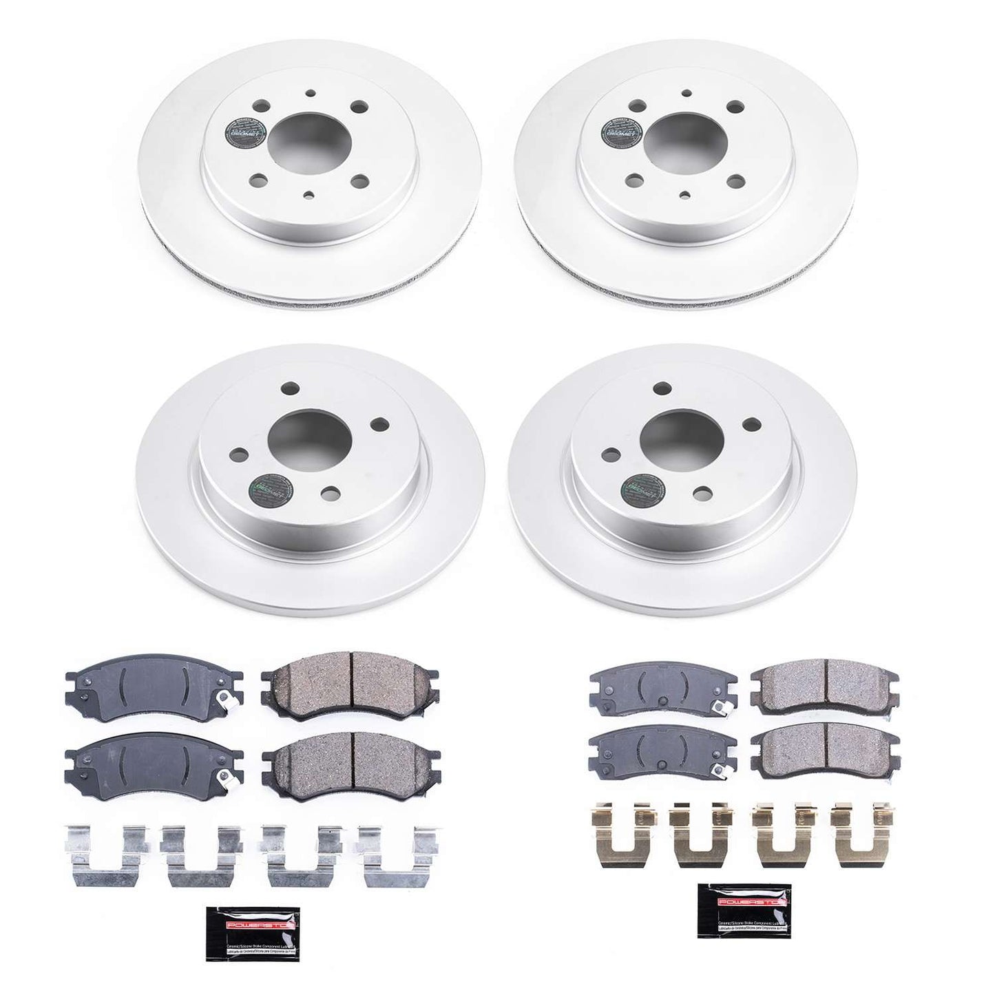 PowerStop Power Stop 96-98 Saturn SC1 Front & Rear Z17 Evolution Geomet Coated Brake Kit CRK4378