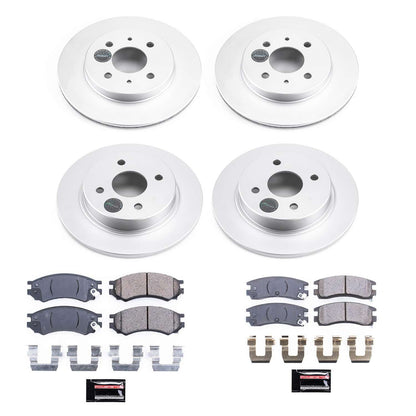 PowerStop Power Stop 96-98 Saturn SC1 Front & Rear Z17 Evolution Geomet Coated Brake Kit CRK4378