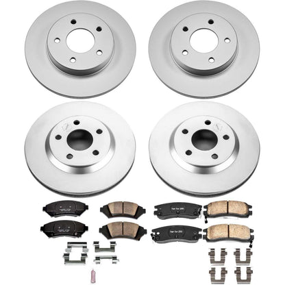 PowerStop Power Stop 2005 Buick LeSabre Front & Rear Z17 Evolution Geomet Coated Brake Kit CRK4379