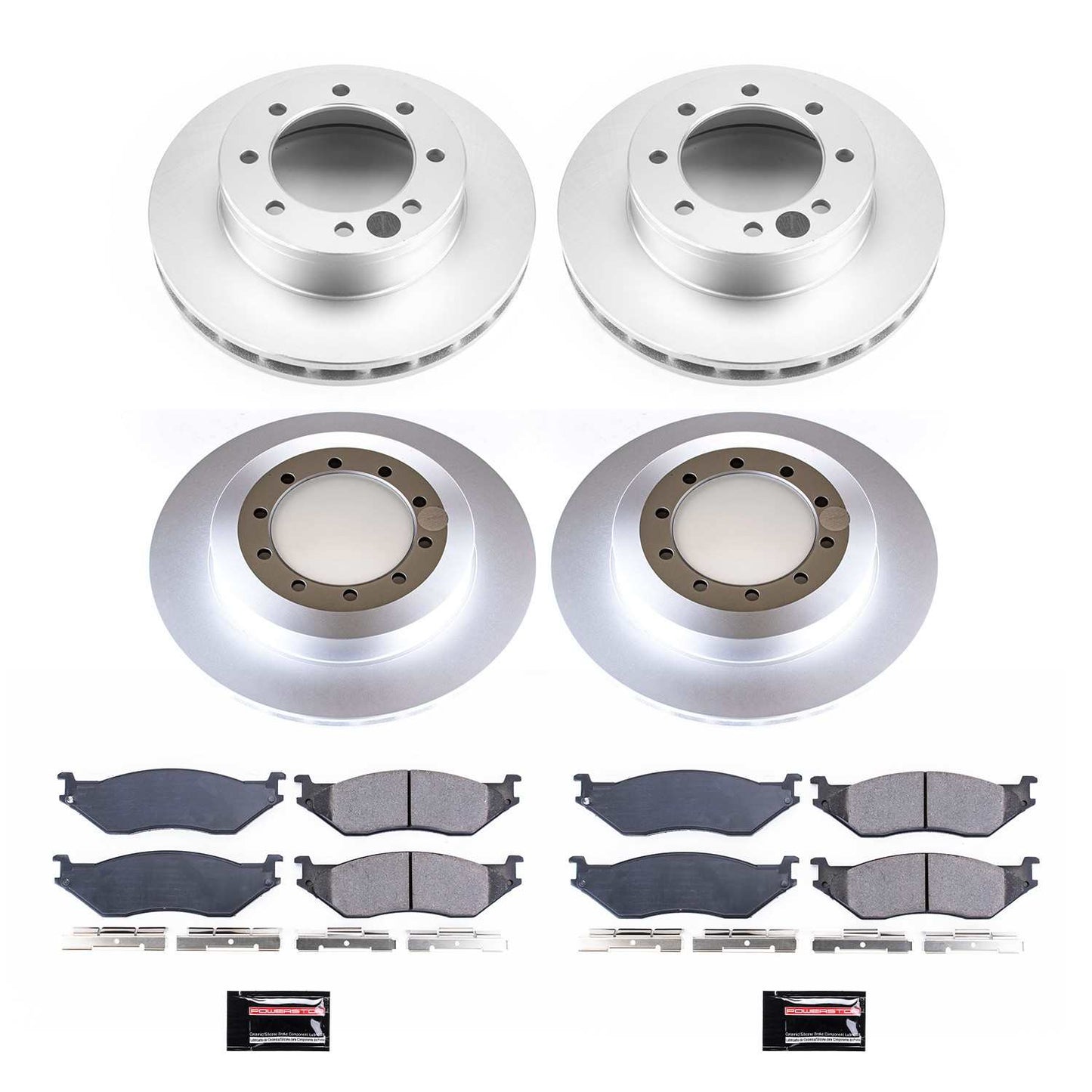 PowerStop Power Stop 2002 Ford E-550 Super Duty Front & Rear Z17 Evolution Geomet Coated Brake Kit CRK4416