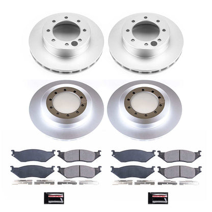 PowerStop Power Stop 2002 Ford E-550 Super Duty Front & Rear Z17 Evolution Geomet Coated Brake Kit CRK4416