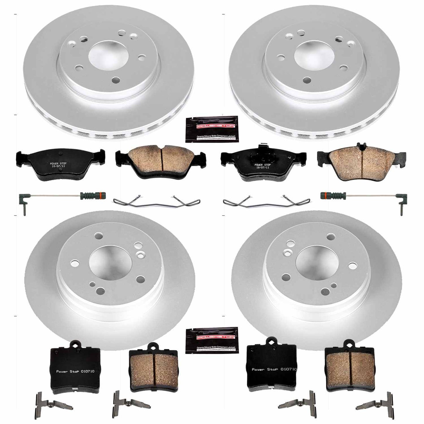 PowerStop Power Stop 99-00 Mercedes-Benz C230 Front & Rear Z23 Evolution Sport Coated Brake Kit CRK4417