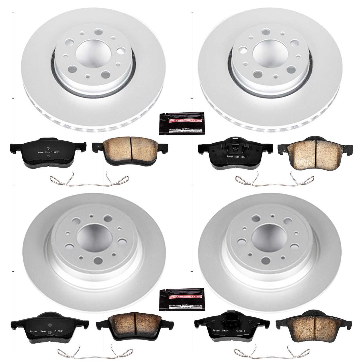 PowerStop Power Stop 01-07 Volvo S60 Front & Rear Z23 Evolution Sport Coated Brake Kit CRK4430