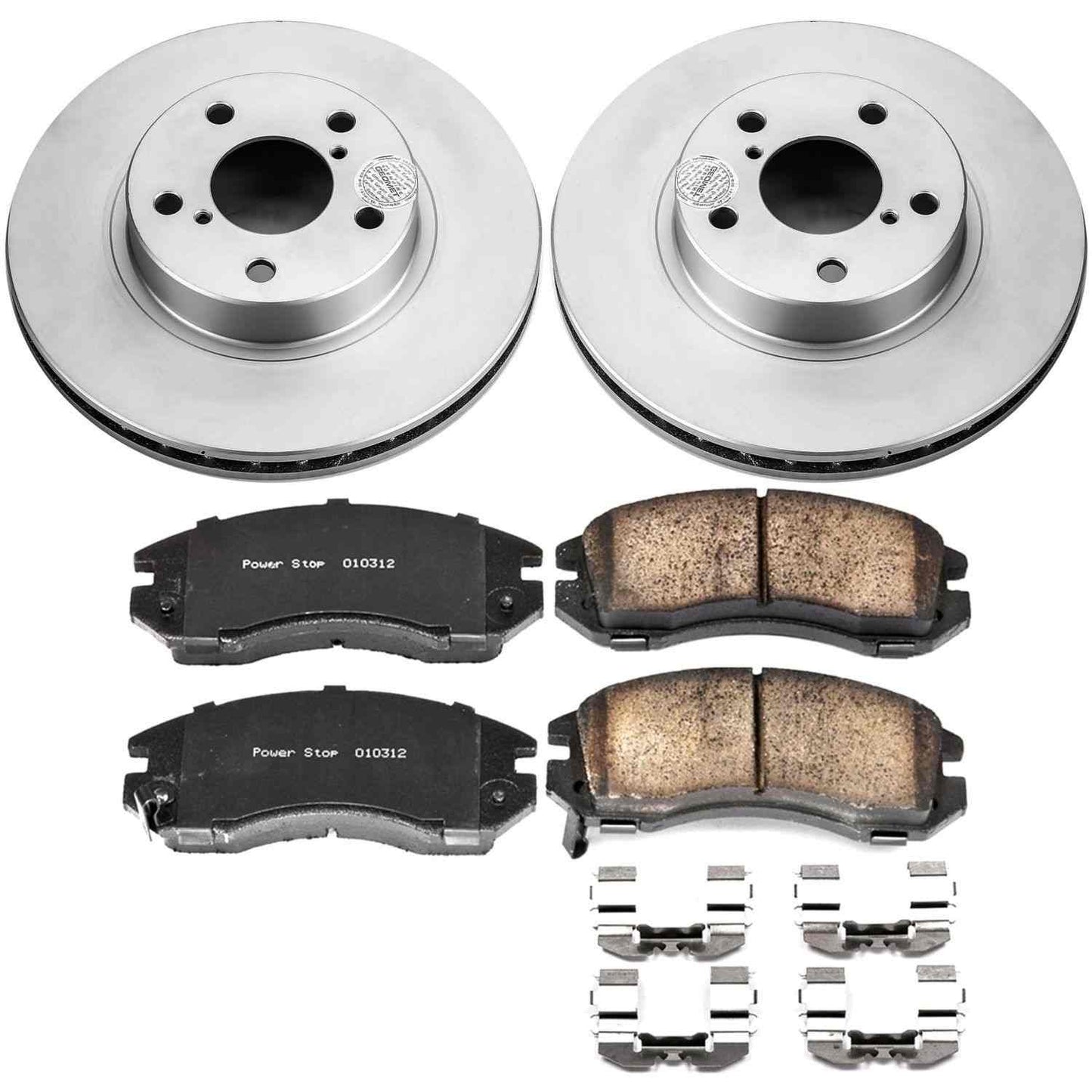 PowerStop Power Stop 93-96 Subaru Impreza Front Z17 Evolution Geomet Coated Brake Kit CRK443