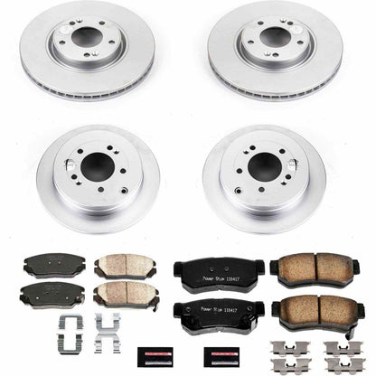 PowerStop Power Stop 06-09 Hyundai Azera Front & Rear Z17 Evolution Geomet Coated Brake Kit CRK4440