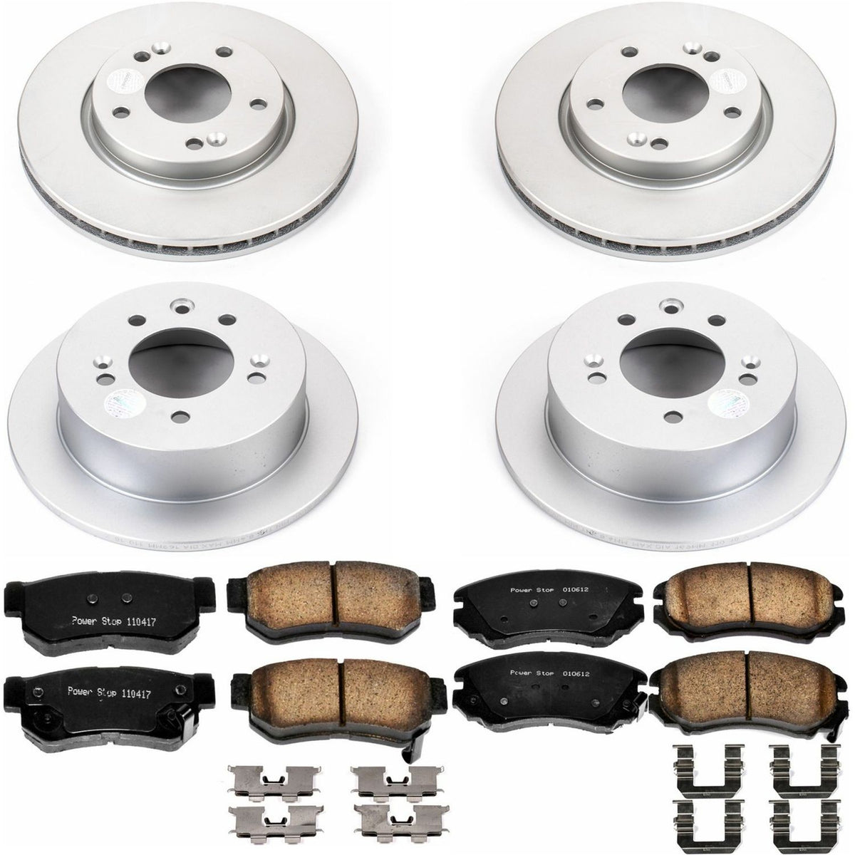 PowerStop Power Stop 07-10 Hyundai Elantra Front & Rear Z17 Evolution Geomet Coated Brake Kit CRK4442