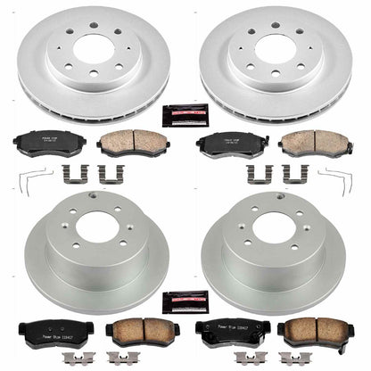 PowerStop Power Stop 99-01 Hyundai Sonata Front & Rear Z17 Evolution Geomet Coated Brake Kit CRK4444