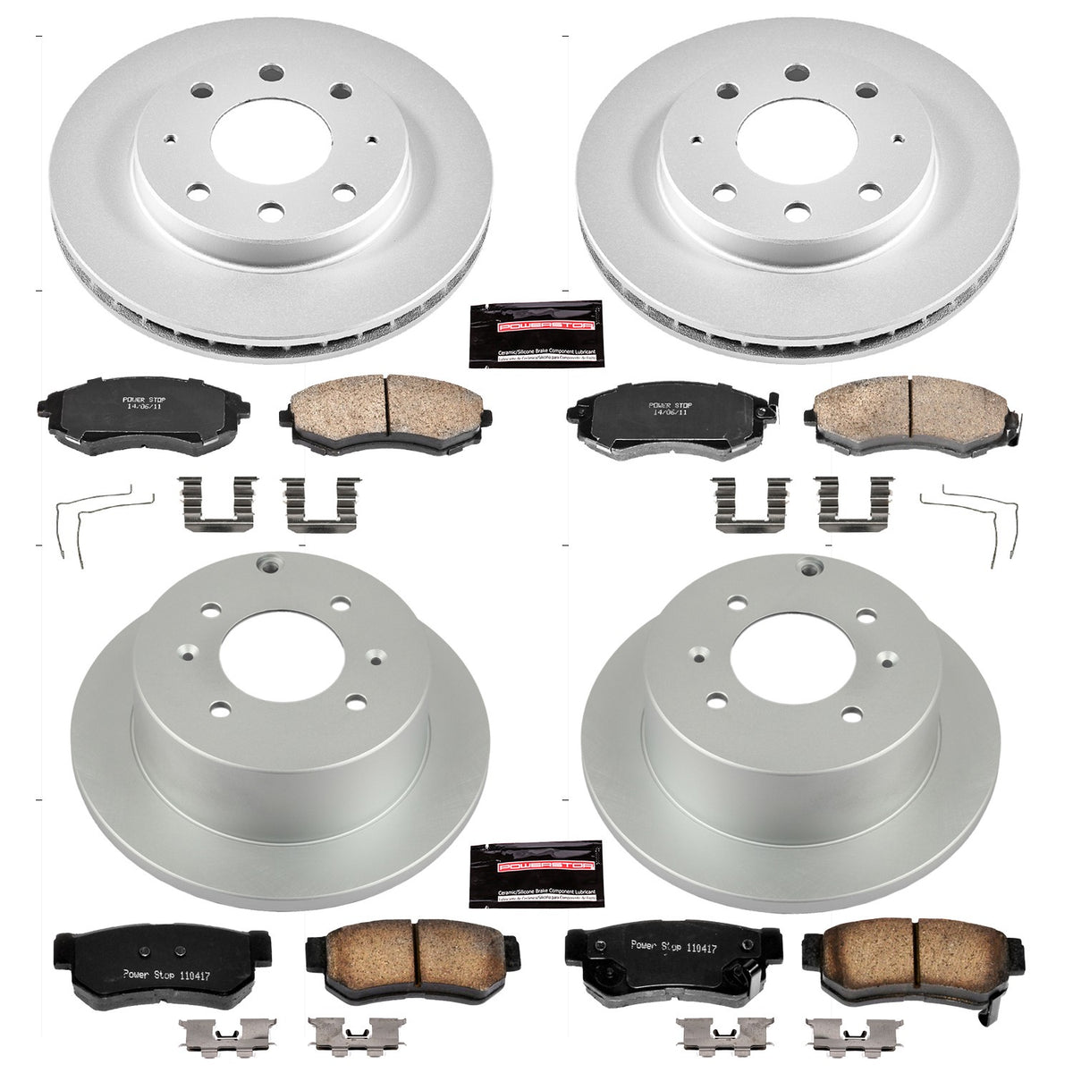 PowerStop Power Stop 99-01 Hyundai Sonata Front & Rear Z17 Evolution Geomet Coated Brake Kit CRK4444
