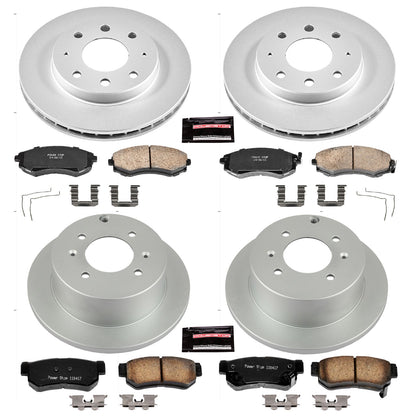 PowerStop Power Stop 99-01 Hyundai Sonata Front & Rear Z17 Evolution Geomet Coated Brake Kit CRK4444